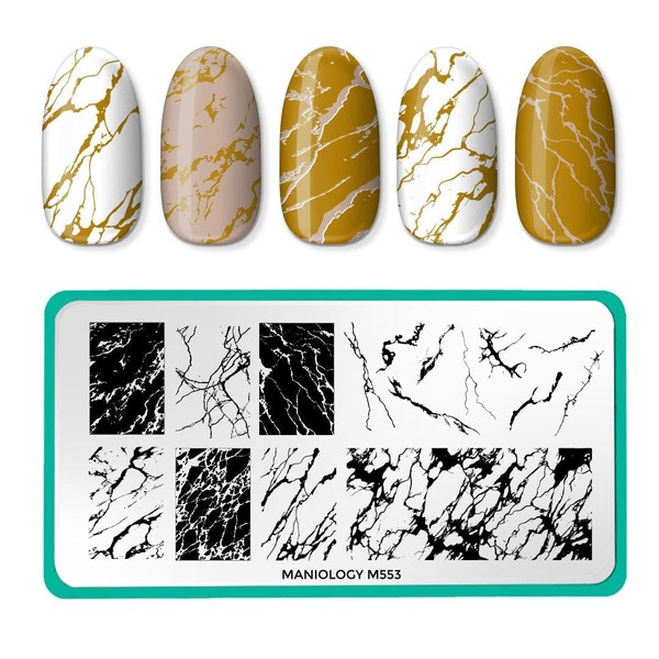 Maniology Marble Nail Stamping Plate, Luxe Stone Stamp Plates, Realistic