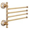 Swivel Towel Rack for Bathroom, Antique Bronze Folding 4 Arms