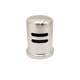 Thrifco Plumbing 4405742 Kitchen Dishwasher Air Gap Cap (Flanged) - Satin Nickel Finish Brass