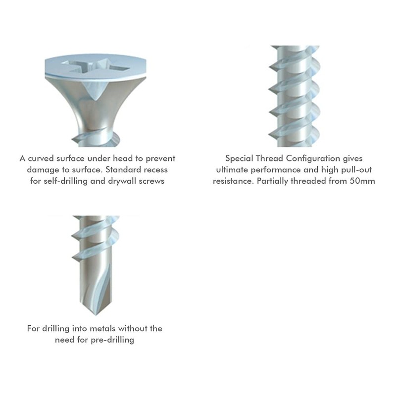TERF® Self Drilling Countersunk Screws 3.5 X 38mm Self Tapping