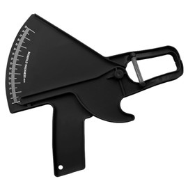 1 Pc Fat Card Holder, Skin Fold Caliper, Body Fat Measuring Ruler, Fat Percentage Measuring Ruler, Volume Measuring Ruler, Skin Tester, Body Fat Counter (Black)