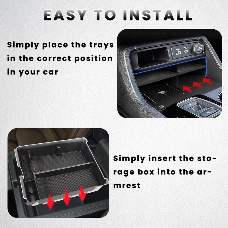 Neepiar 2PCS Center Console Organizer Compatible with 2023 2024 2025