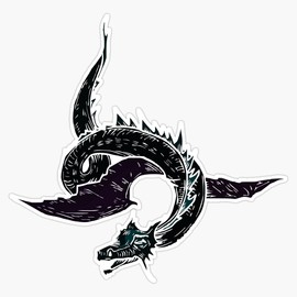 HOF Trading Dragon Serpent Warrior Vinyl Sticker Waterproof Decal Laptop Wall Window Bumper Sticker 5"