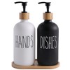 MOMEEMO Soap Dispenser Set, Contains Hand and Dish Soap Dispenser,
