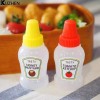 KFMX 2pcs Frascos Catsup Moztaza Mini Lunch Oficina Viajes 20ml