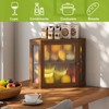 BMOSU Corner Bread Box for Kitchen Countertop Double Layer Bamboo