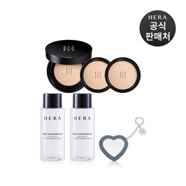 Hera 헤라 (기획) 블랙 쿠션 파운데이션 디럭스 SPF34/PA++ (본품15g+리필15gx Hera (Special Edition) Black Cushion Foundation Deluxe SPF34/PA++ (Main Product 15g + Refill 15g)