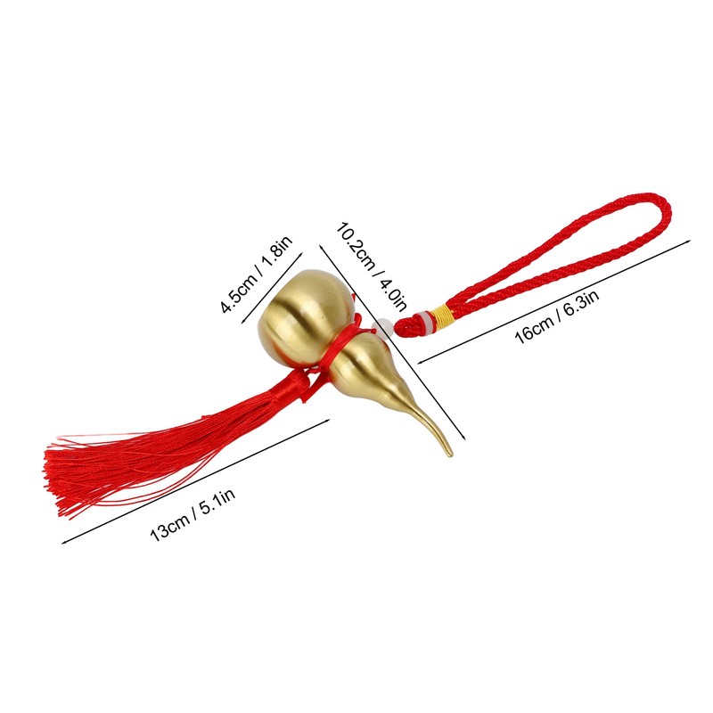 Feng Shui Wu Lou Red Lucky Tassel 10cm High Rope