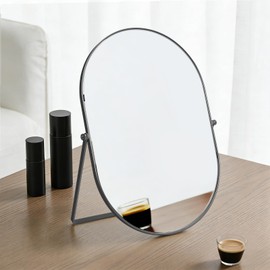 Vanity Desk Table Mirror with Stand and Metal Frame, 8 x 12 inch