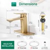 VOTON Brushed Gold Bathroom Sink Faucet Single Handle with Pop-up