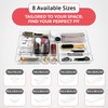 Amtido 4 Pack Drawer Organisers - Sturdy Clear Plastic -