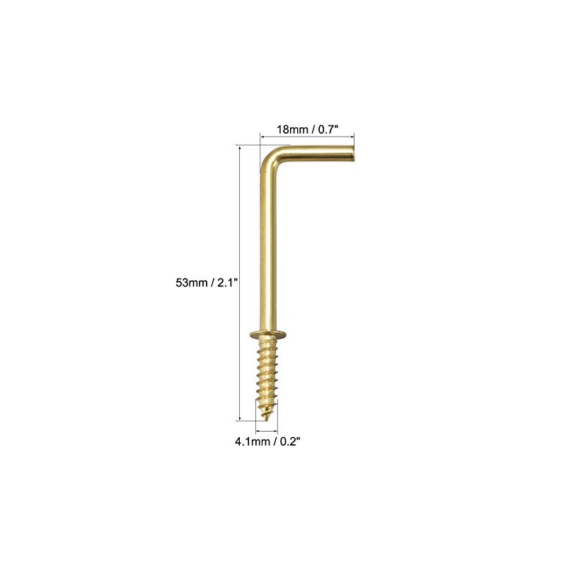 sourcing map Screw Hooks Ceiling Hooks Self-Tapping Screw-In Hooks with