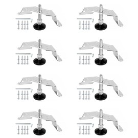 POWERTEC 71157-P2 Corner Leveling Feet, Adjustable Leveler Legs with Non-Marring Leveler Pads, Heavy Duty Leg Levelers for Cabinets, Tables, Dresser, Furniture, Set of 8