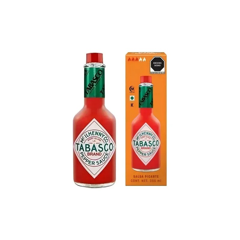 Salsa Tabasco Picante 355 Ml Botella Grande Original