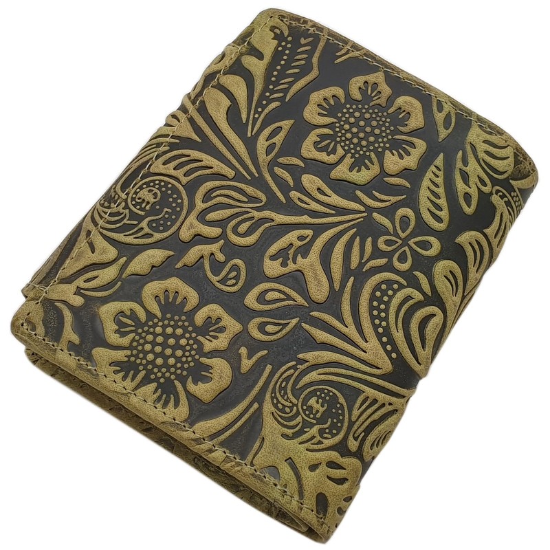 myledershop Full Cowhide Leather Women's Portrait Format Wallet / Purse