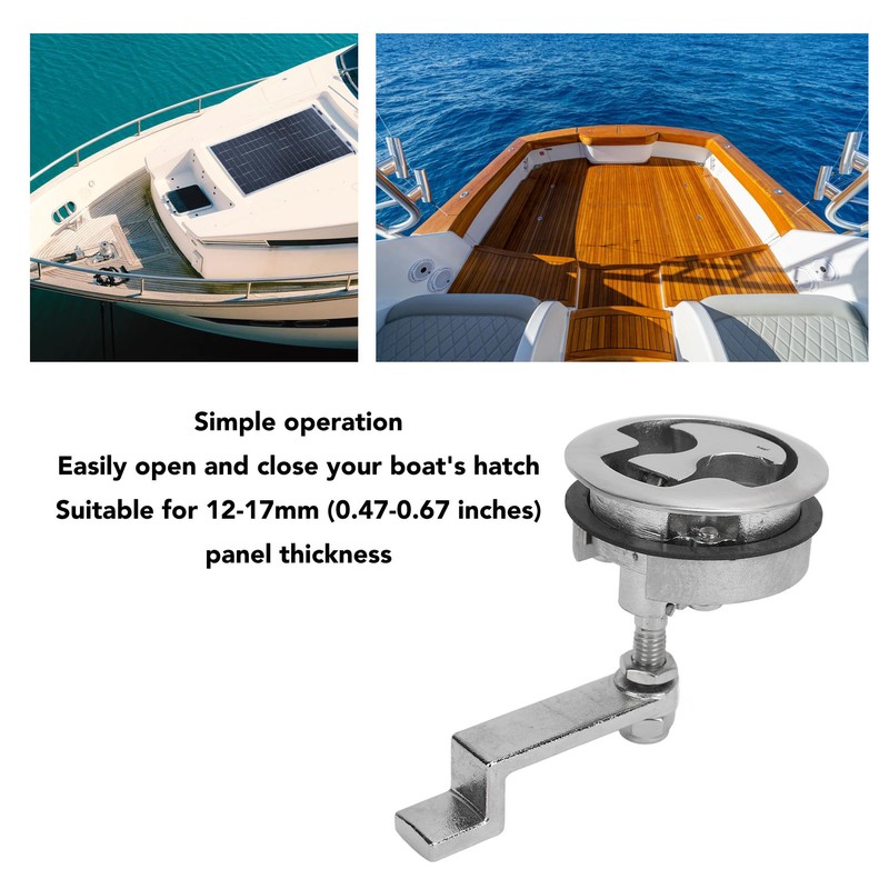 2in Boat Flush Pull Hatch Latch 316 Stainless Steel Marine