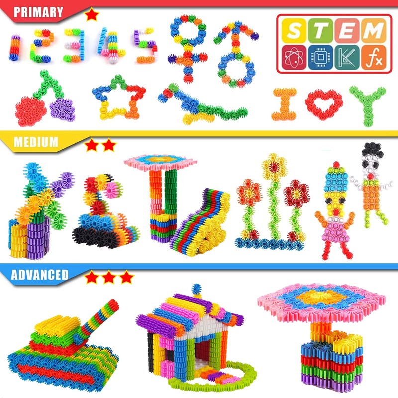 SIENIANLINE Gears Interlocking Learning Set - Building Set for Beginners