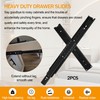 2 Pairs of 12 Inch Duty Drawer Slides,Cabinet Slides 3-Section