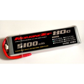RoaringTop LiPo Battery Pack 80C 5100mAh 3S 11.1V for RC Car Boat Truck Heli Airplane