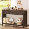 FATORRI Console Sofa Table with 2 Drawers, Wood Couch Table