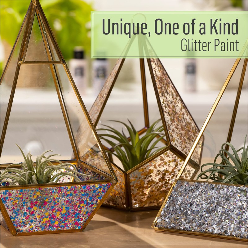 FolkArt Glitterific Pop Acrylic Craft Paint, Silver Lining 2 fl