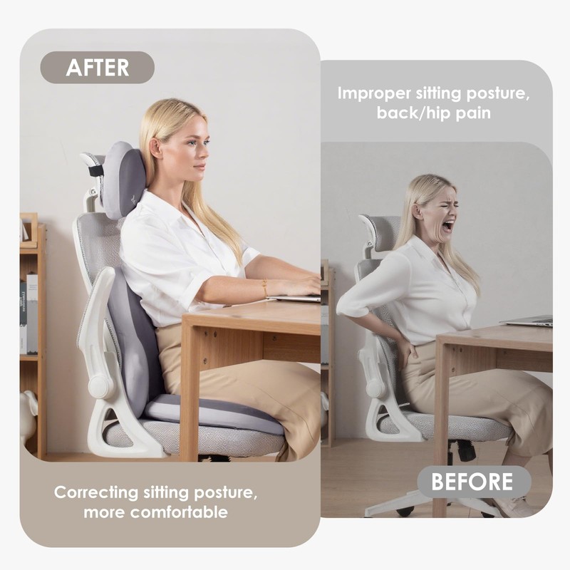 FLORICH 3 PCS Seat Cushion for Carseat Lumbar Support Pillow