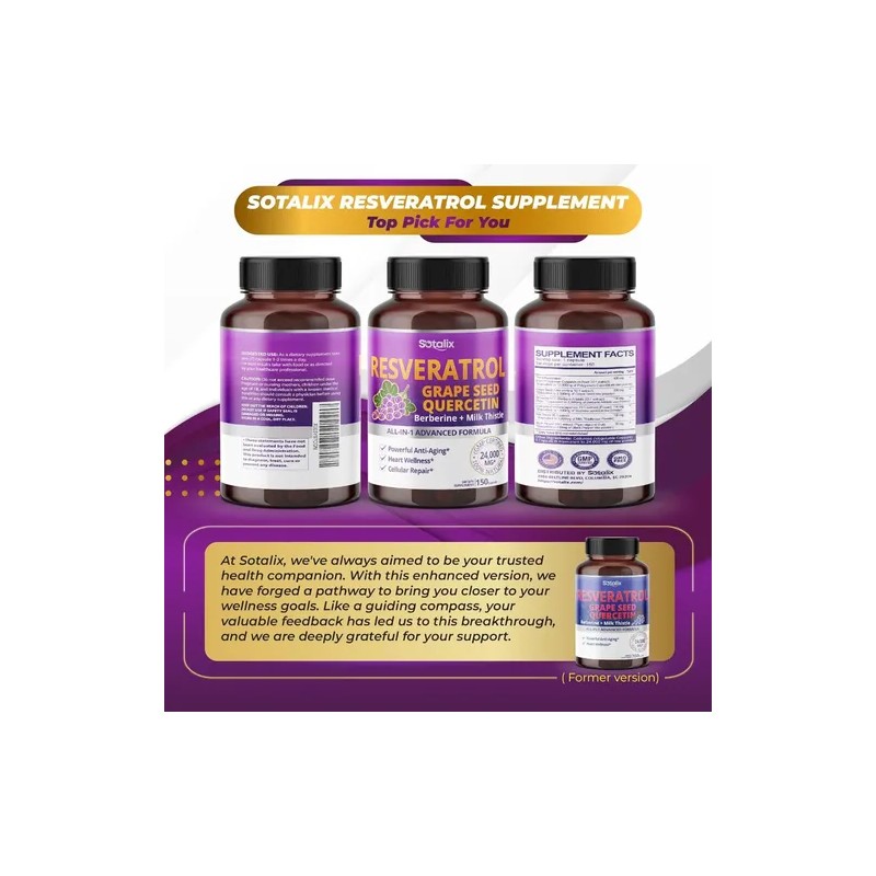 Resveratrol + Semilla De Uva + Quercetina + Berberina