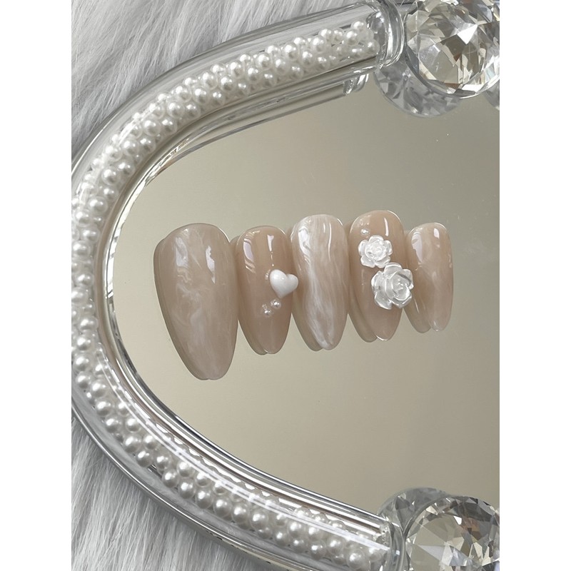 (3+1) Blia Handmade Nail Tips - Petite Round / (3+1)