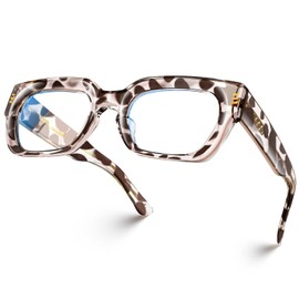 VISOONE Retro Rectangle TR90 Small Face Blue Light Blocking Glasses Computer Gaming Eyewear for Women Men BRAZOS