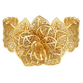 FOCALOOK Women's Bracelet Simple Open Bangle with Knot 18k Gold Plated Minimalist Adjustable Bangle Bracelet Accessory for Girls, Not precious metal, No Gemstone