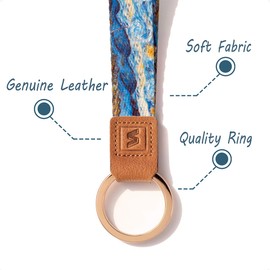 SENLLY Wristlet Lanyard Strap for Keys, Original Pattern Design Wrist Keychain Holder