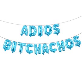 Adios achos Balloons Multicolor Going Away Party Banner Office Work/Goodbye/Retirement/Farewell/Bon Voyage/Job Change/We Will Miss You/Leaving Job Moving/Graduation Themed Party Supplies