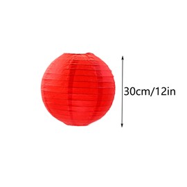 Vastsea Pack of 8 Red Paper Lantern, Lampshade Round Red Paper Lantern, Lantern Decoration, Suitable for Party, Paper Lamps Party & Wedding (Red, 11.8 Inches)