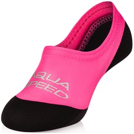 Aqua Speed Neoprene Socks for Children and Adults, Swimming Socks for Men and Women, Neoprene Swimming Socks for Girls and Boys, Aqua Socks, Beach Socks, Swim Socks Kids, Water Socks, UK Children Size 4 - Adult Size 10, pink, 22 / 23