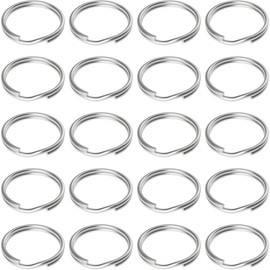 100 Pack 1/2 Inch Split Key Rings Mini Jump Rings  Tag Rings with Double Loops Small Metal Rings Connectors for  ,  Necklaces Bracelets Earrings Crafts Ornaments and DIY Arts - Color: 3/5 Inch,100 PCS