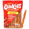 Oinkies Bacon Wrapped Twists, Real Meaty Chews, 14 Count