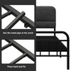 14Inch Metal Bed Frame,King Size Bed Frame with Upholstered Headboard,Heavy