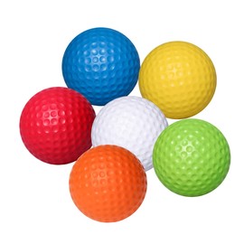 Generic 6pcs Flexible Practice Golf Balls PU Training Balls White Orange and Green for Indoor Use for Golf Lovers