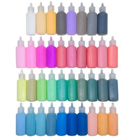 Yayatty 1.33 kg Sand Painting Cards Art, 38 Colour Sand Painting Toy, Sand Art Kit for Painting and Crafts, DIY Drawing, Decor and Collection Sand Bottles