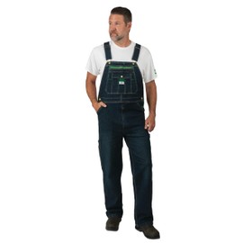 Liberty Men's Flex Denim Bib Overalls, Washed Vintage Tint Denim, 36W x 30L