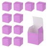 uxcell 25 Pcs Purple Gift Boxes, 3"x3"x3" Kraft Paper Candy