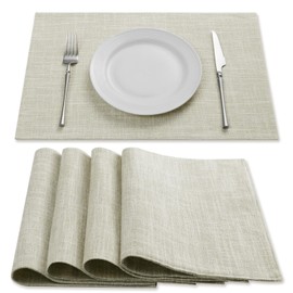 Romanstile Nordic Table Decoration, Cotton Linen Mat, Fabric, Double Layer Fabric Sewing, Stylish, Anti-Slip, Insulated, Thick, Easy to Clean, Washable, Storage and Portable, Convenient for School