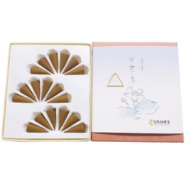 Awaji Baikaundo Incense, Clean Sweet Tea Incense, Cone Shaped, 18 Pieces, #5 Incense Cones, Made in Japan
