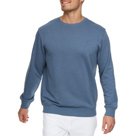 Indicode Men's Holt Sweatshirt with Ribbed Cuffs, Men's Sweater Pullover for Men, China Blue