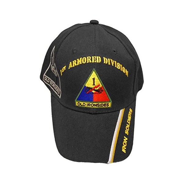 U.S. Army Division and Brigade Baseball Caps Quality Embroidered Hats (1st Armored Division Old Ironsides Soldiers)