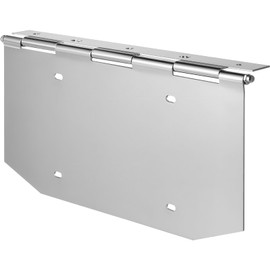 Blulu Hinged License Plate Holder Aluminum Flip up License Plate Bracket for Trailer, 15 x 7 Inch Heavy Duty Rust Resistant Angled Flipper Frames for Truck Utility Trailer Car, Silver