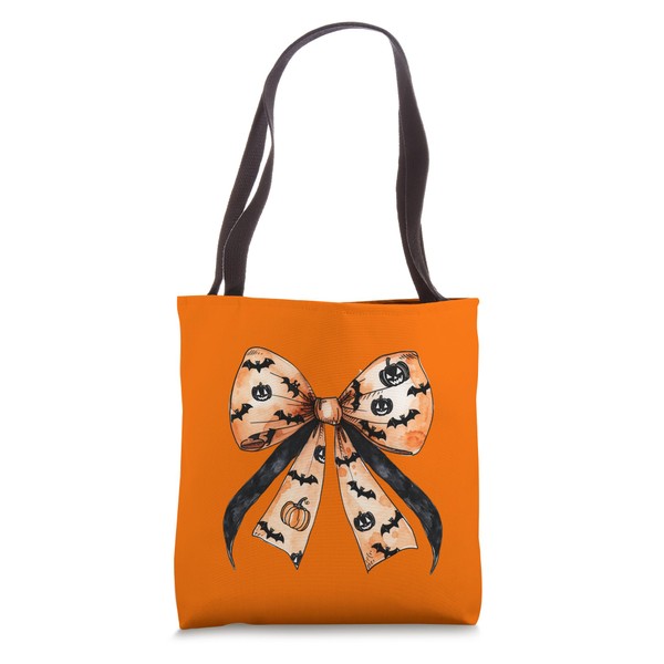 Big Bow Coquette Halloween Bow Autumn Fall Jack-o-Lantern Tote Bag