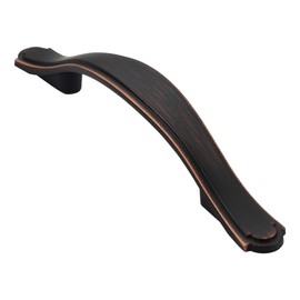 Alzassbg 10 Pack Oil Rubbed Bronze Cabinet Pulls, 3 Inch(76mm) Hole Centers Cabinet Handles Arch Kitchen Hardware for Cabinets and Drawer AL3028ORB