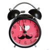 HAND ® "I Love Mustache Extremely Silent Metal Twin Bell