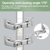 CYNNXIA 2 PCS 170 Degree Cabinet Hinge Kitchen Cupboard Doors